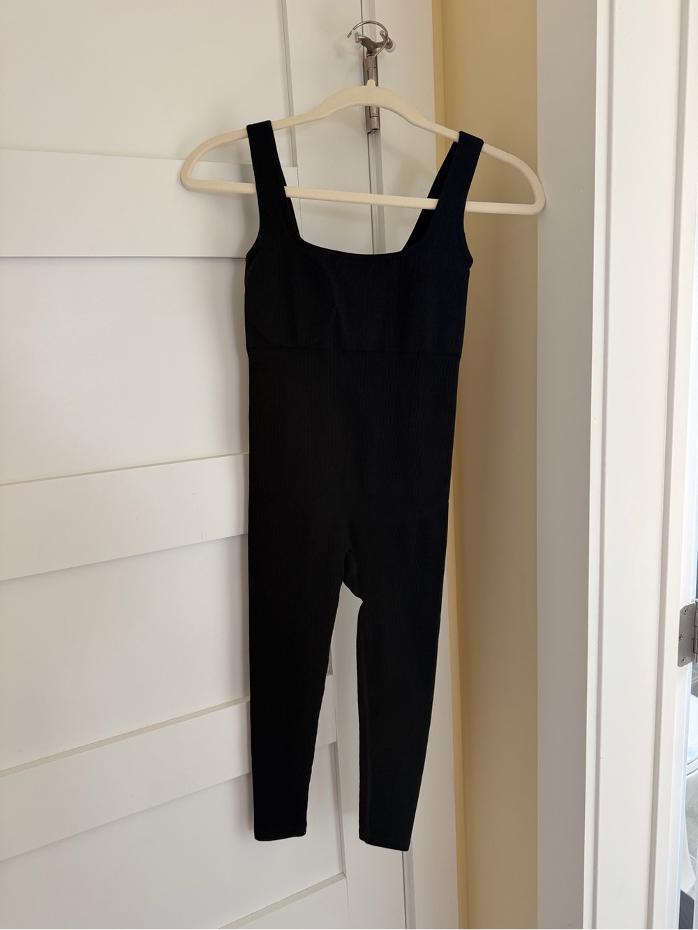 Black Square-Neck Jumpsuit